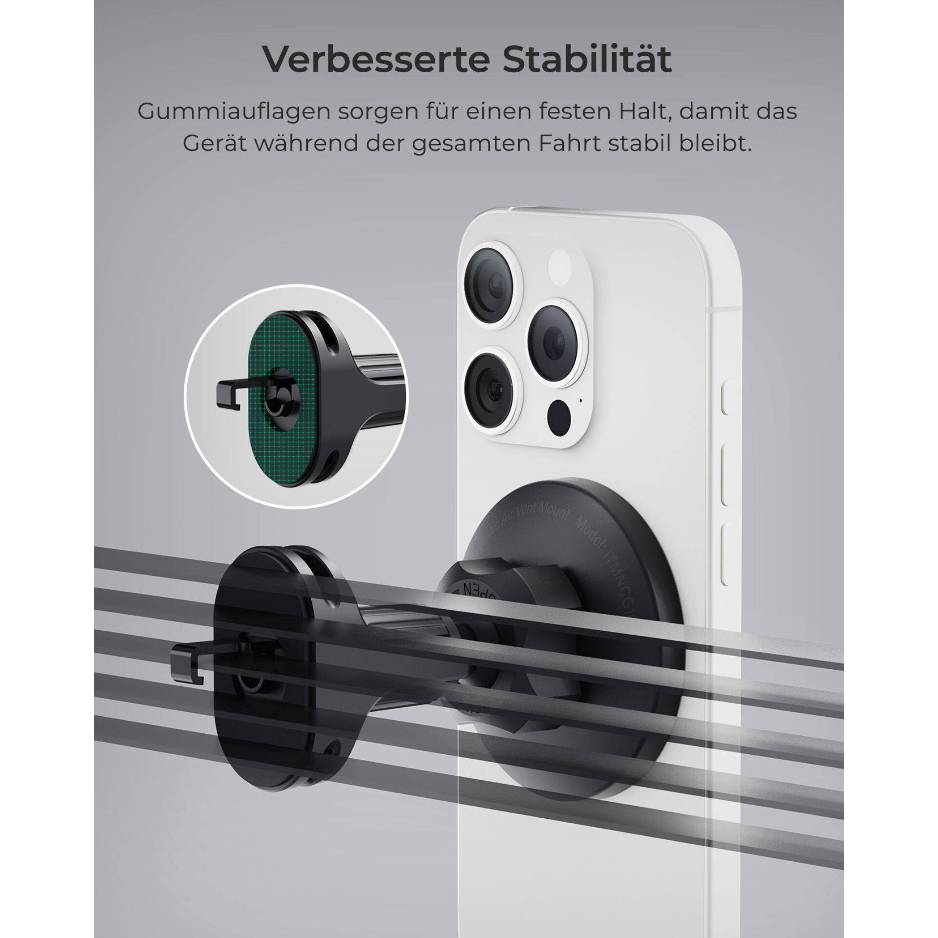 IOttie iTap 3 MagSafe Compatible Air Vent Mount, Handy/Smartphone, Aktive Halterung, Auto, Schwarz
