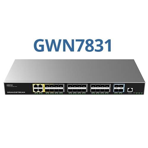 Grandstream Switch Aggregation L3 managed 4 x Kombi-Gigabit-SFP + 20 x Gigabit SFP + 4 x 10 SFP+ Desktop