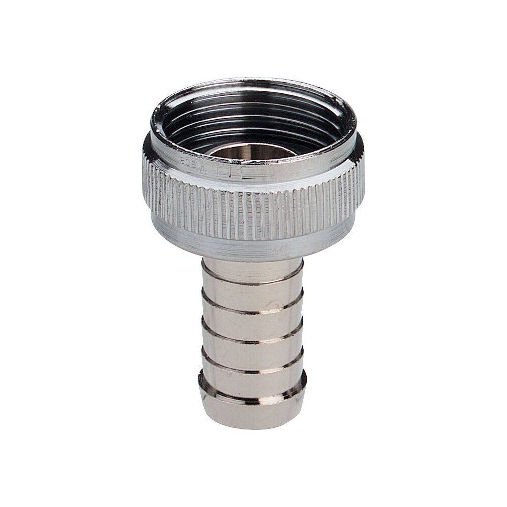 Viega Schlauchverschraubung 1811, flachdichtend, für ID-Schlauch 1/2", G 3/4", Messing verchromt