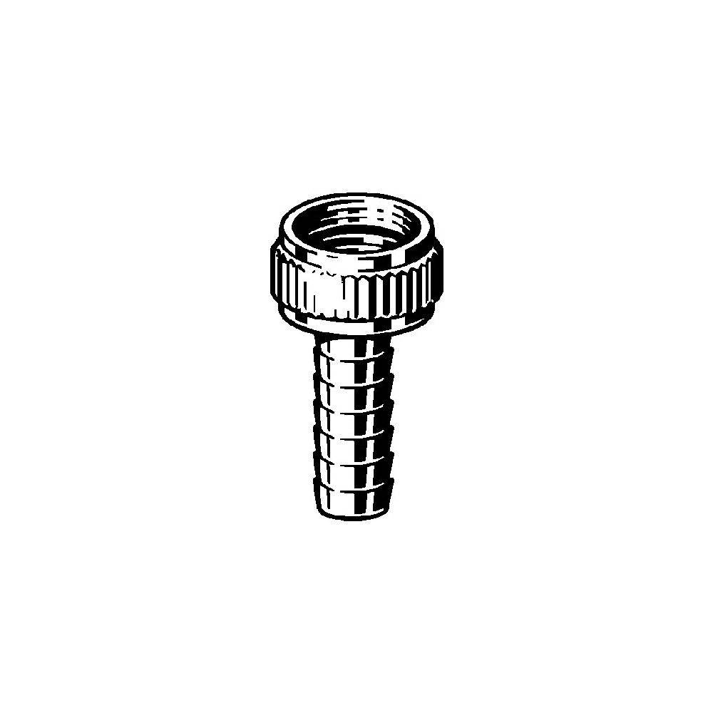 Viega Schlauchverschraubung 1811, flachdichtend, für ID-Schlauch 1/2", G 3/4", Messing verchromt