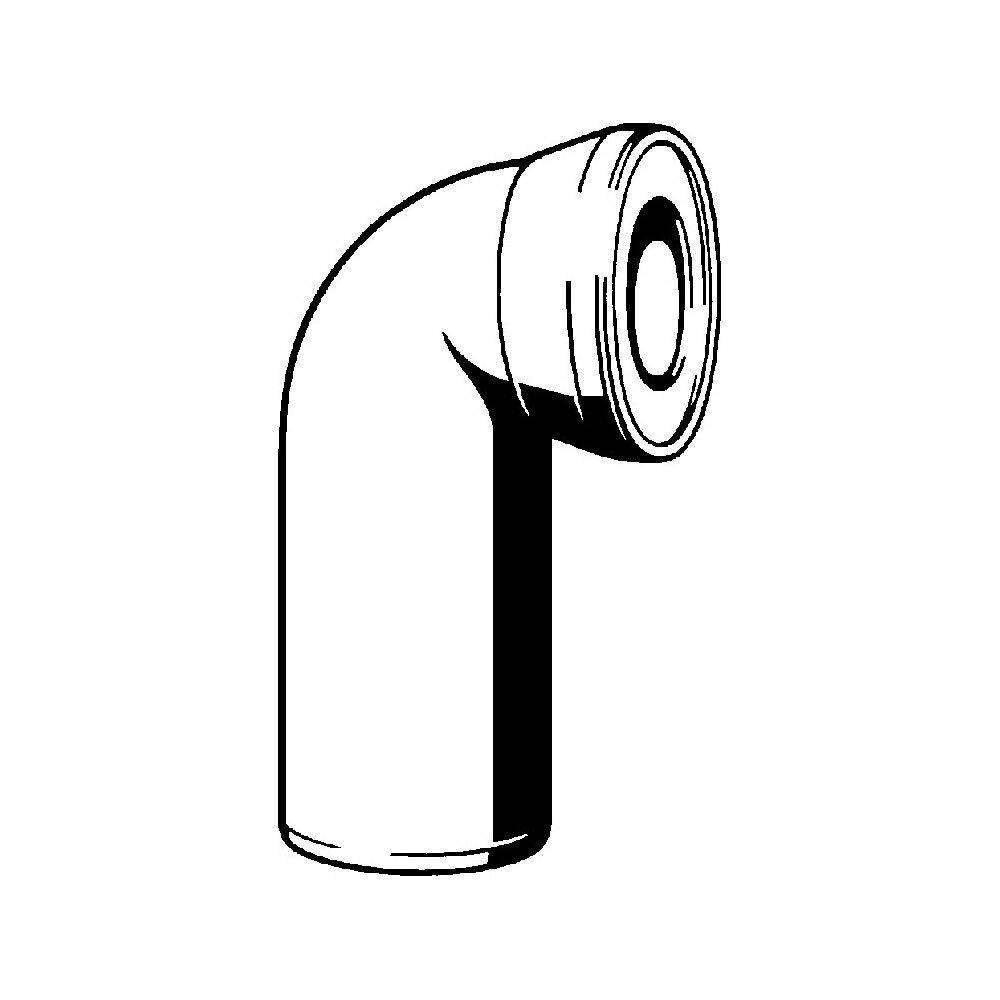 Viega WC-Anschlussbogen 3811 90Grad, DN 100, Kunststoff weiß