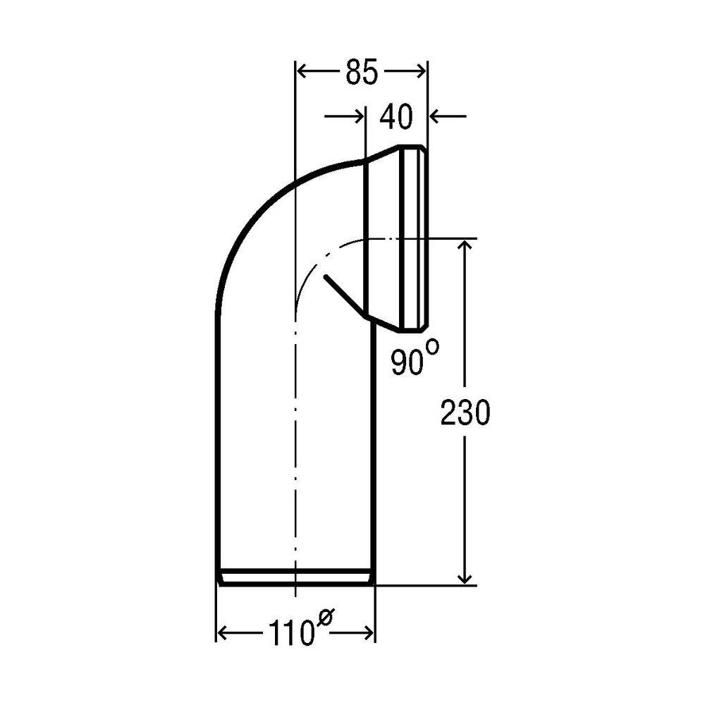 Viega WC-Anschlussbogen 3811 90Grad, DN 100, Kunststoff weiß