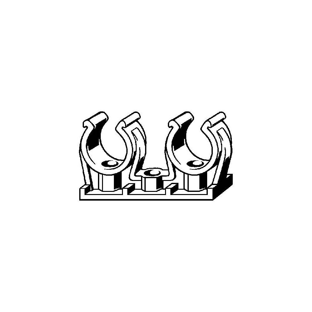 Viega Rohr-Clip 94826C2 15mm, Kunststoff, doppelt