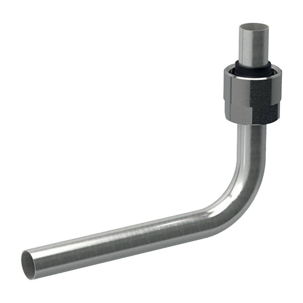 Geberit GE Mepla, Metallrohr-Passbogen, für Eckventil, d 15 mm, G1, vernickelt, 1 Stk.