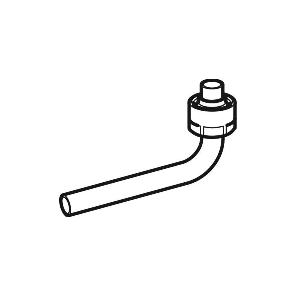 Geberit GE Mepla, Metallrohr-Passbogen, für Eckventil, d 15 mm, G1, vernickelt, 1 Stk.