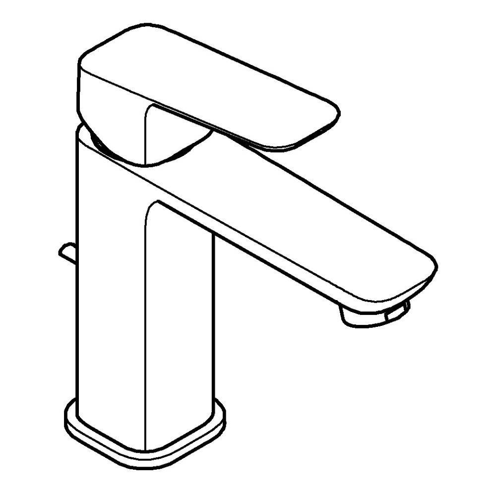 Grohe Cubeo Einhand-Waschtischbatterie M-Size, 1-Loch-Montage, mit Zugstangen-Ablaufgarnitur, Chrom, 1017490000