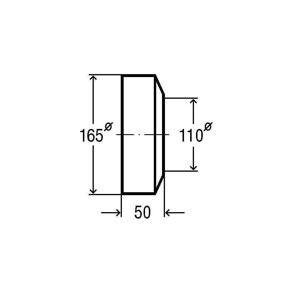 Viega Rosette 3819 110x165x50mm, Kunststoff weiß