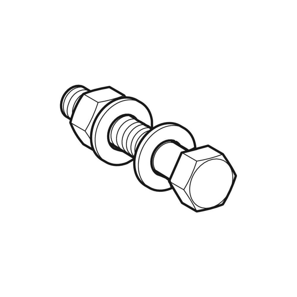 Geberit Set Schraube für Flanschverbindung, aus Chrom-Nickel-Stahl M 12mm, Länge 5,5cm