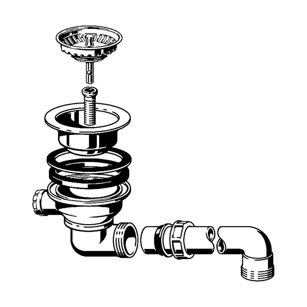 Viega Ablaufventilset 7139.15, Kunststoff, Weiß