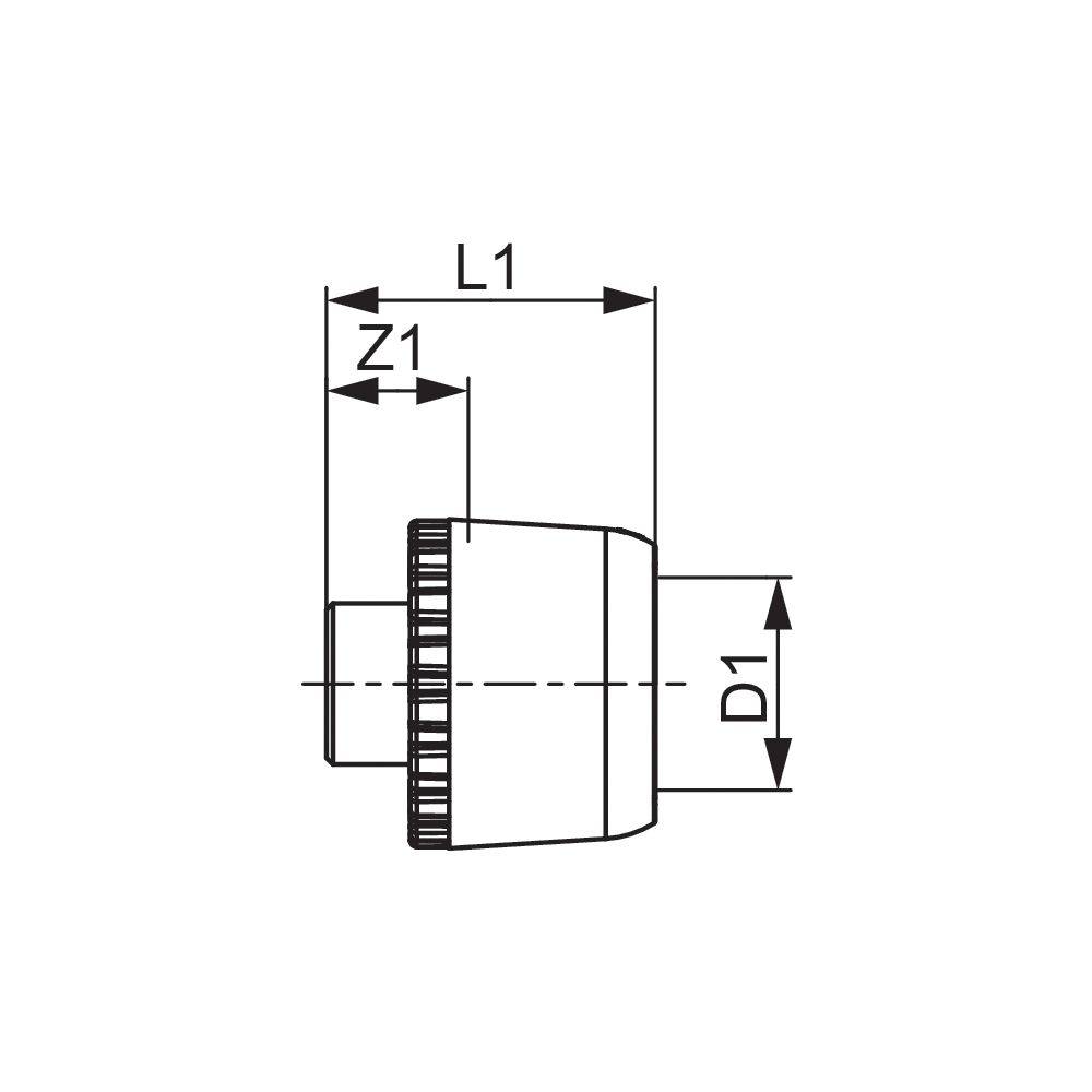 Tece logo-Ax Endstopfen Dimension 20mm, Siliziumbronze