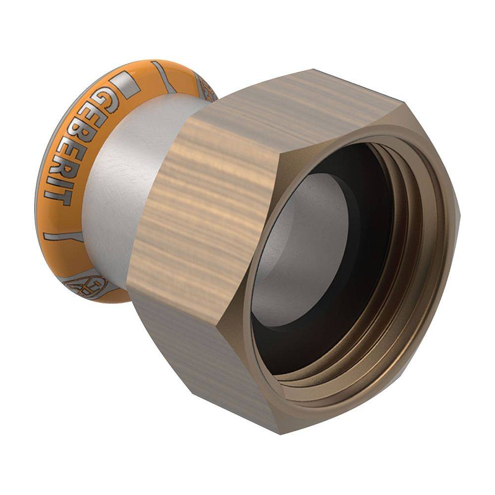 Geberit Mapress Therm Übergang mit Überwurfmutter D 28mm, ID 26mm, G 1 1/4"