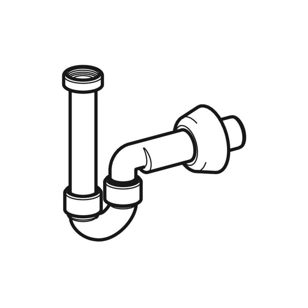 Geberit Röhrensiphon für Waschtisch und Bidet in PP d 32, weiss 151113, 1 Stk.
