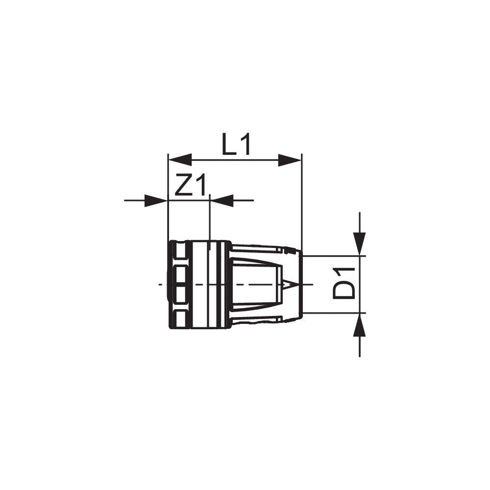 Tece logo-Push Endstopfen Dimension 16mm, PPSU