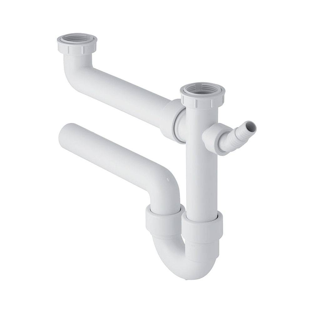 Geberit Fertigablauf 2teilig in PP d50mm x G1 1/2 weiss, 1 Stk.
