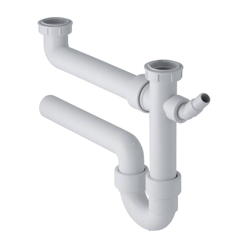 Geberit Fertigablauf 2teilig in PP d50mm x G1 1/2 weiss, 1 Stk.