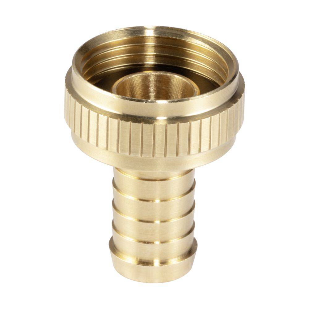 Viega Schlauchverschraubung 1811, flachdichtend, für ID-Schlauch 3/8", G 1/2", Messing