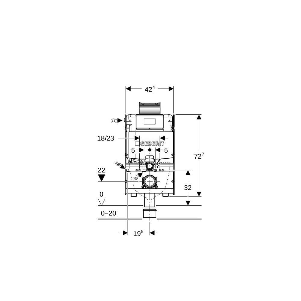 Geberit GIS Element für Wand-WC, 87cm mit Omega Unterputzspülkasten 12cm