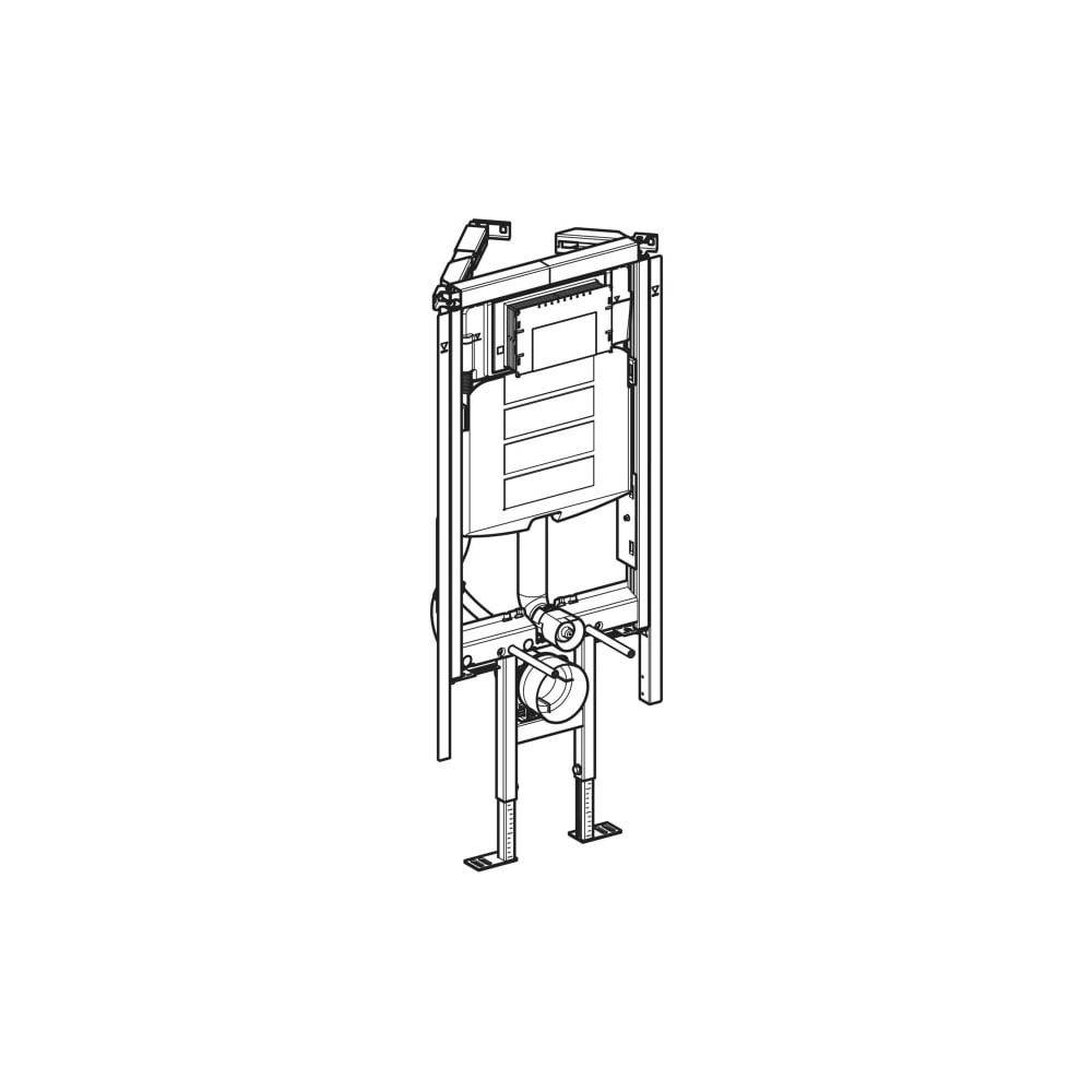 Geberit Duofix Element für Wand-WC 112cm mit Sigma Unterputzspülkasten 12cm ecklösung, Metall-, Holzständerwände