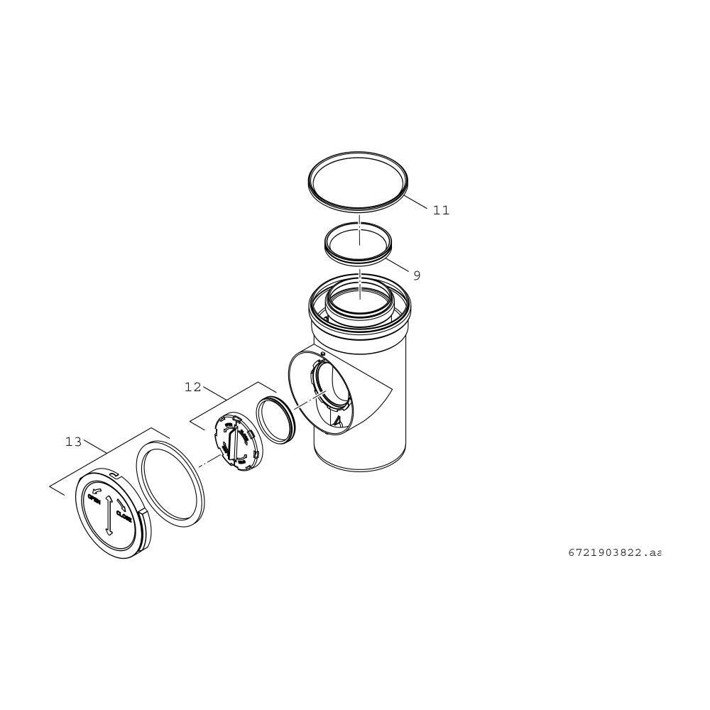 Bosch Rohr konzentrisch mit Prüföffnung FC-CR80, D 80/125mm
