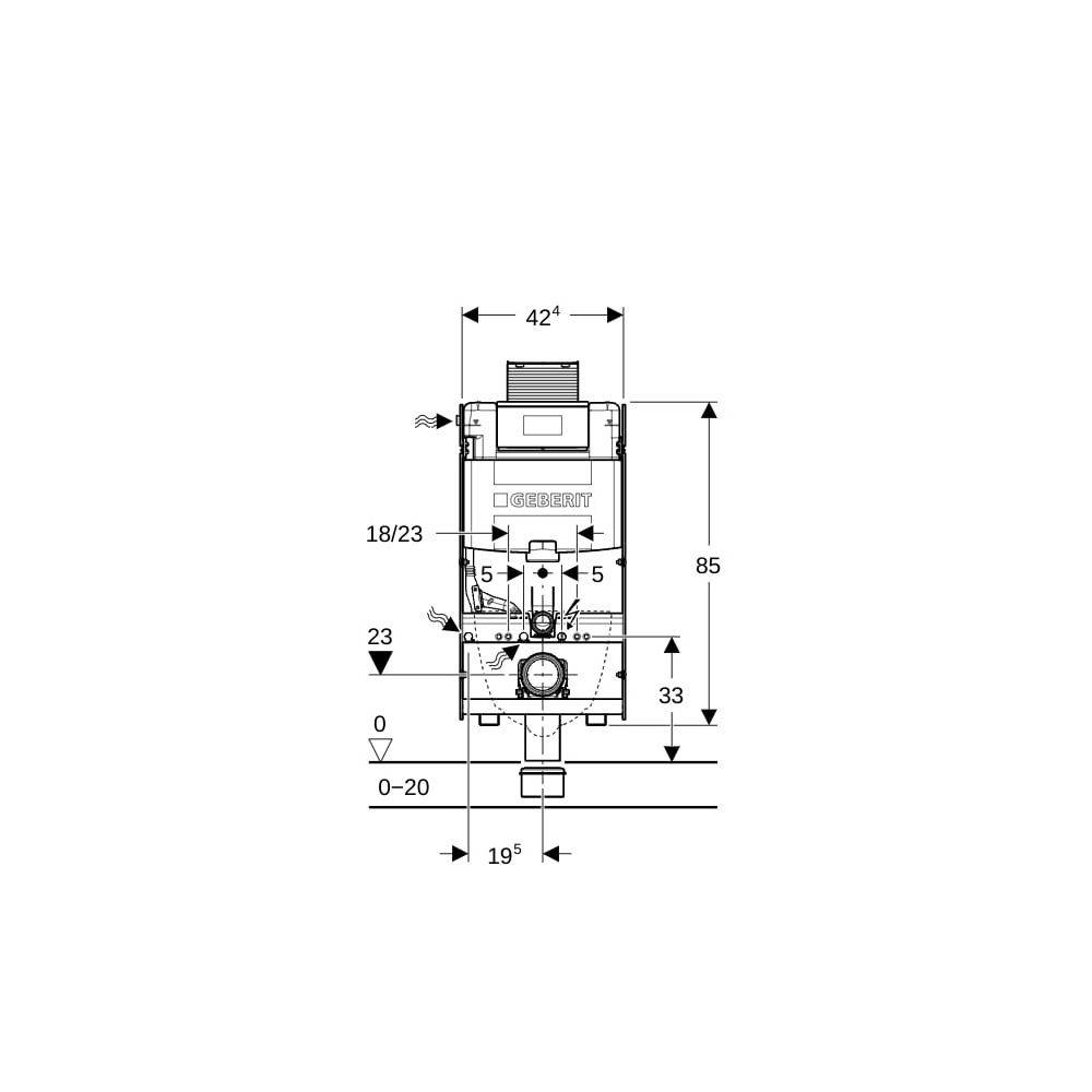 Geberit GIS Element für Wand-WC, 100cm mit Omega Unterputzspülkasten 12cm