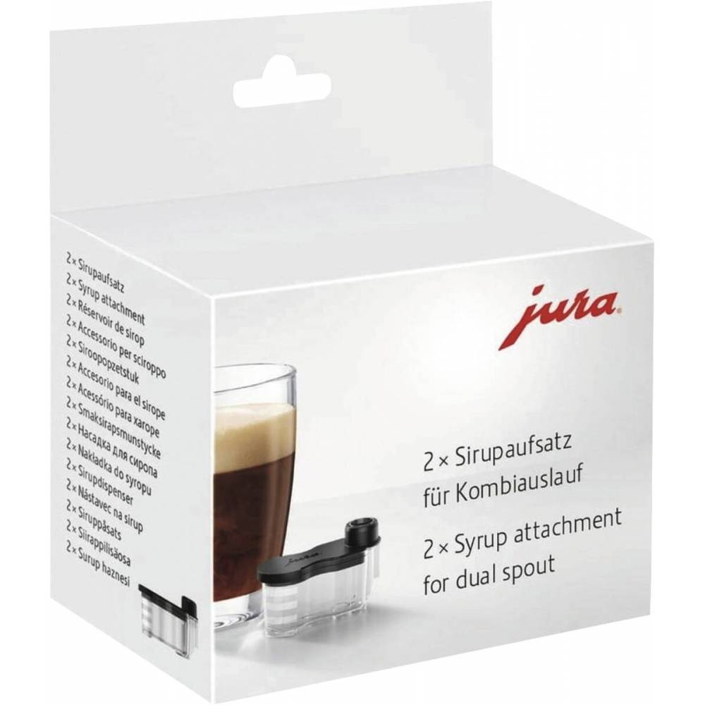 JURA Sirupaufsatz für Kombiauslauf (2er-Set), Syrup attachment, Jura, Schwarz, Transparent, 1 Stück(e)
