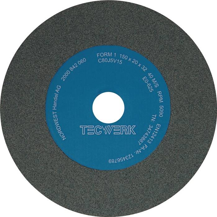 Schleifbockscheibe Ø200xB25x32mm 80 Form A SCg TECWERK