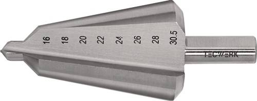 Blechschälbohrer Bohrber.16-30,5mm HSS-Co Gesamt-L.76mm Z.2 TECWERK