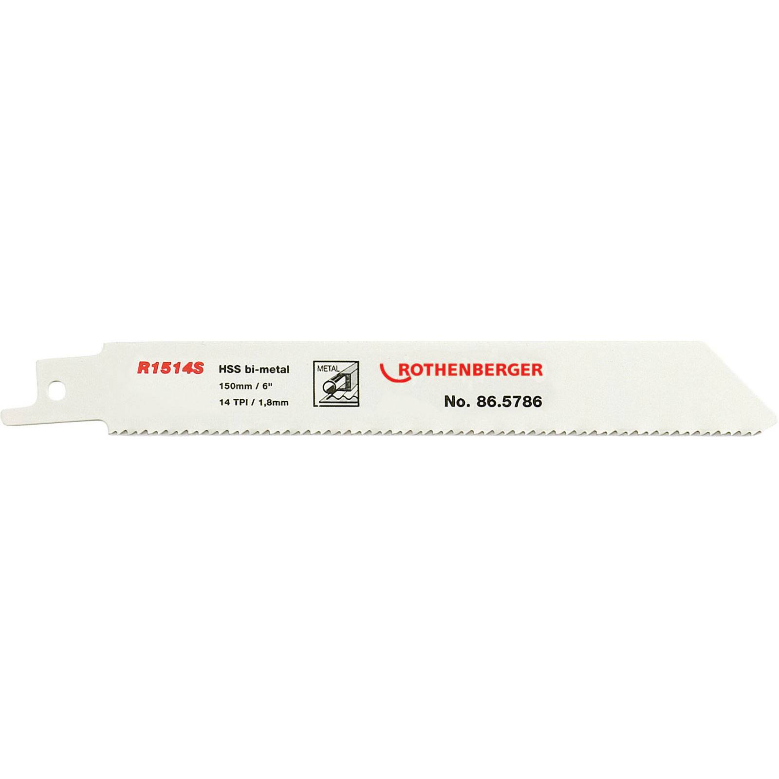 Säbelsägeblatt R1514S L.150mm B.20mm 1,8mm 5 St./Karte ROTHENBERGER