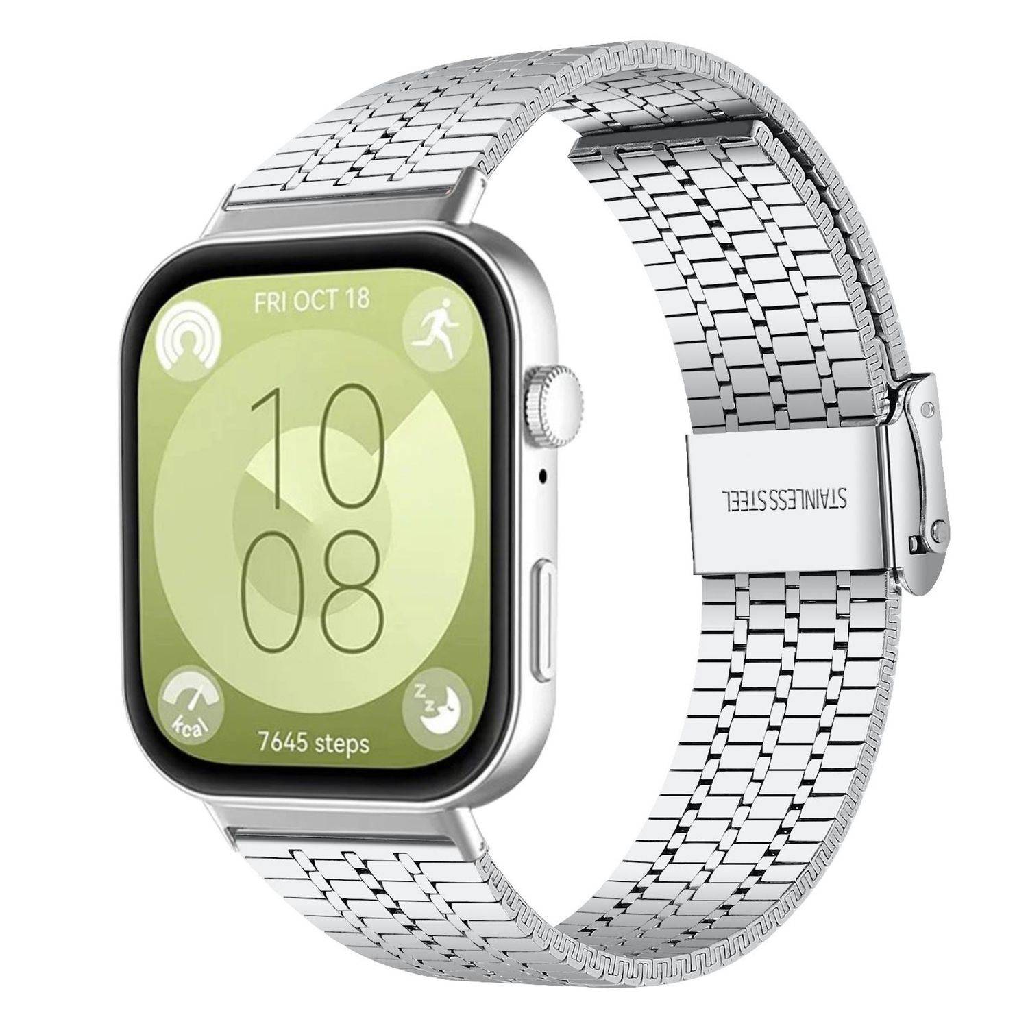 Smartwatch Armband Edelstahl für Huawei Watch Fit 5 4 / Fit 5 4 Pro / 3 Silber