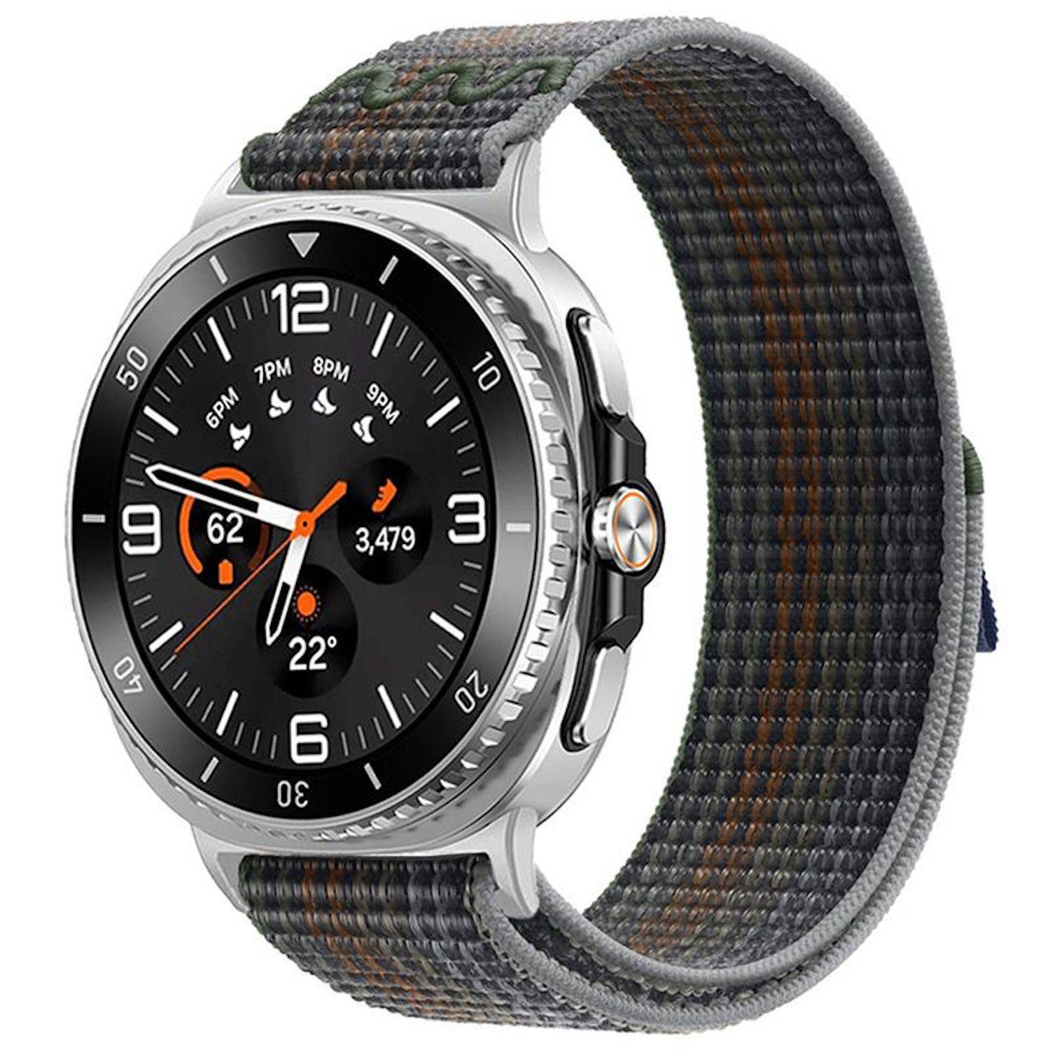 Nylon Watch Armband für Samsung Galaxy Watch 9 / 8 / 8 Classic Klettverschluss