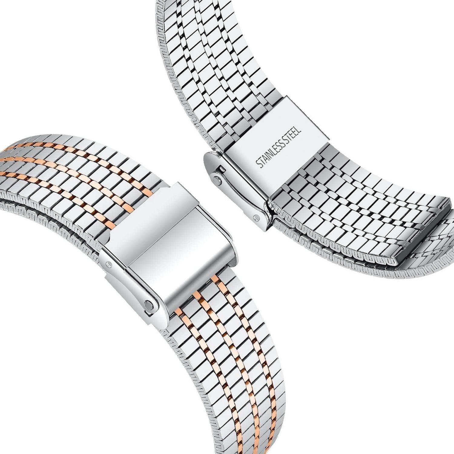 Smartwatch Armband Edelstahl für Huawei Watch Fit 5 4 / Fit 5 4 Pro Silber Rose