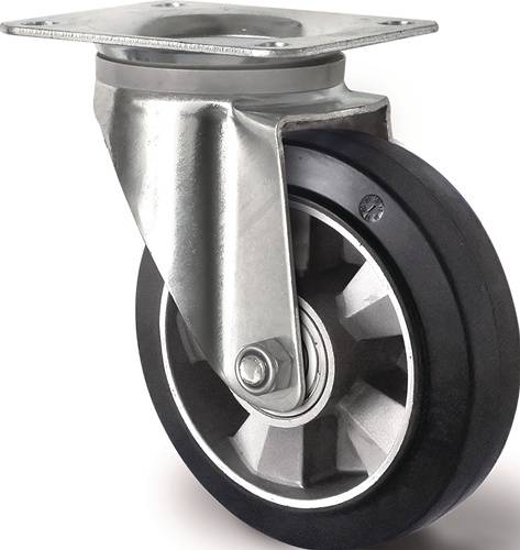 Schwerlastlenkrolle D.200mm Trgf.500kg Lenkrolle Elastikgummi 135mm