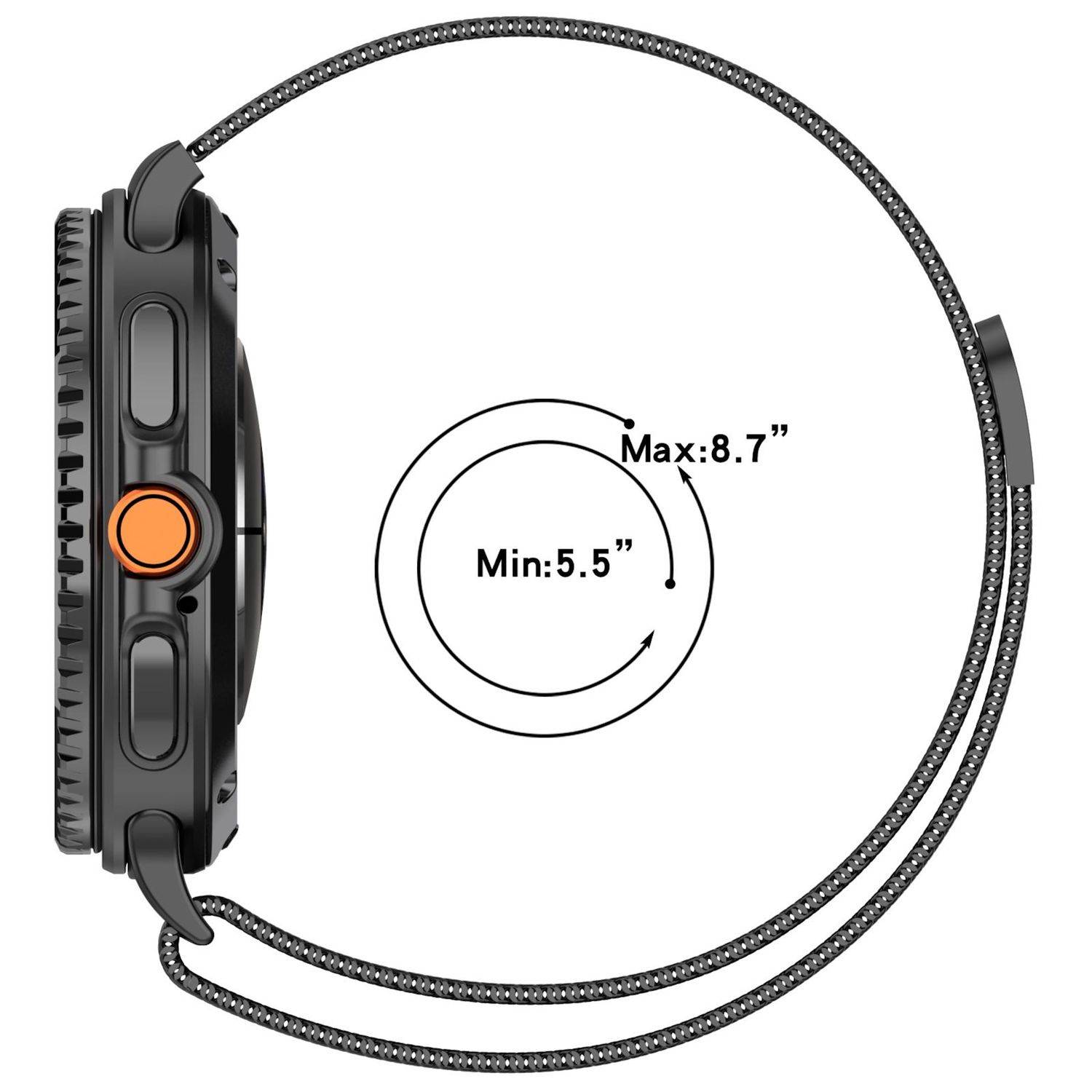 Metall Armband für Samsung Galaxy Watch 9 / 8 / 8 Classic Magnetverschluss