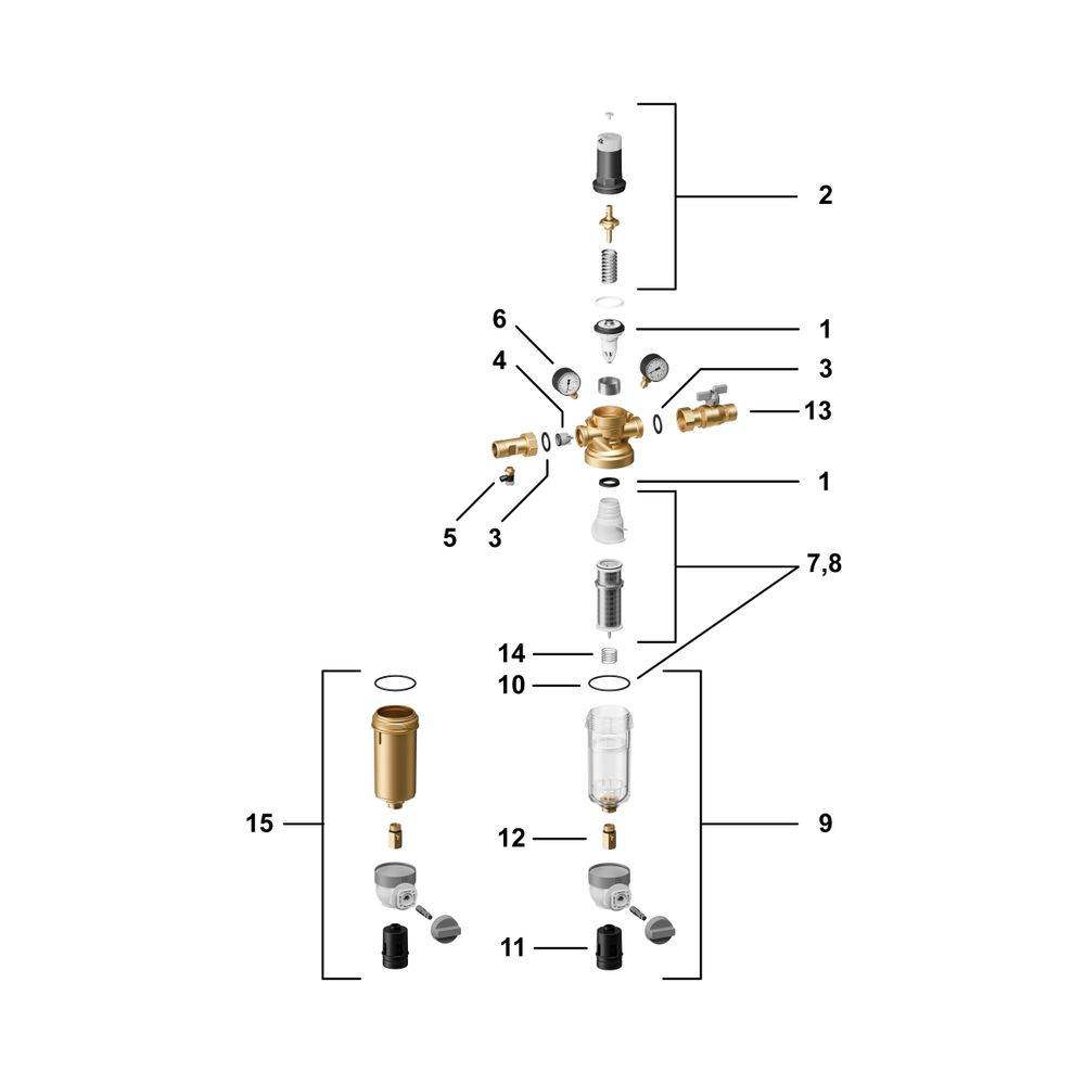 Resideo Hauswasserstation HS10S, 0,1mm, bleifrei, Tülle 1"