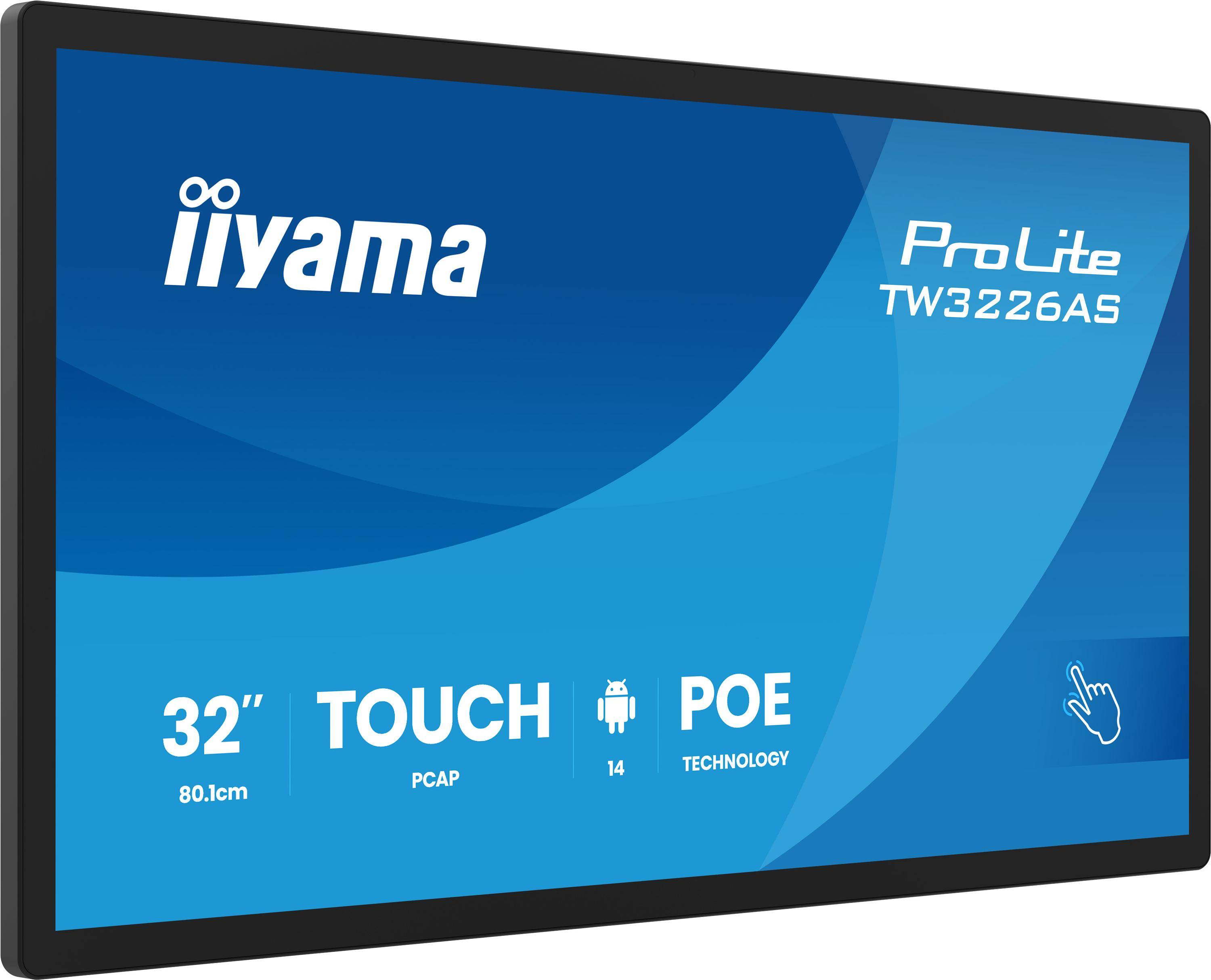 iiyama ProLite TW3226AS-B3P - Android-PC - Touchpanel-PC - 1 RK3576 - RAM 4 GB - SSD - eMMC 32 GB - Mali-G52 MC3 - 1GbE,