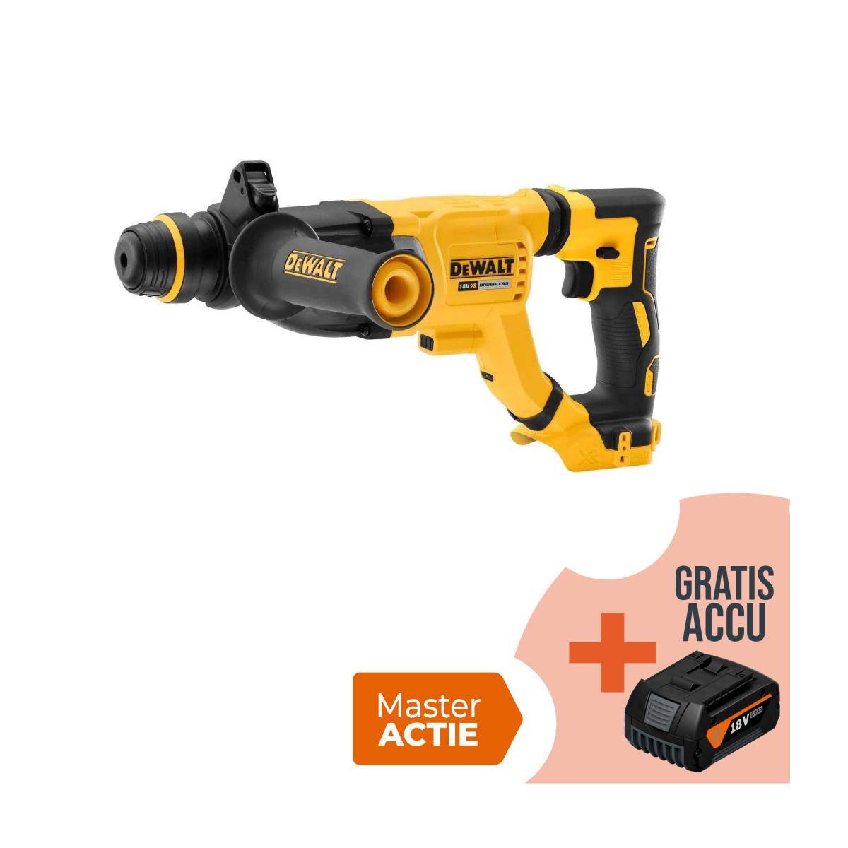 DEWALT DCH263N-XJ, Gerader Bohrer, SDS Plus, 1165 RPM, 9,1 m/s², 9,1 m/s², Akku