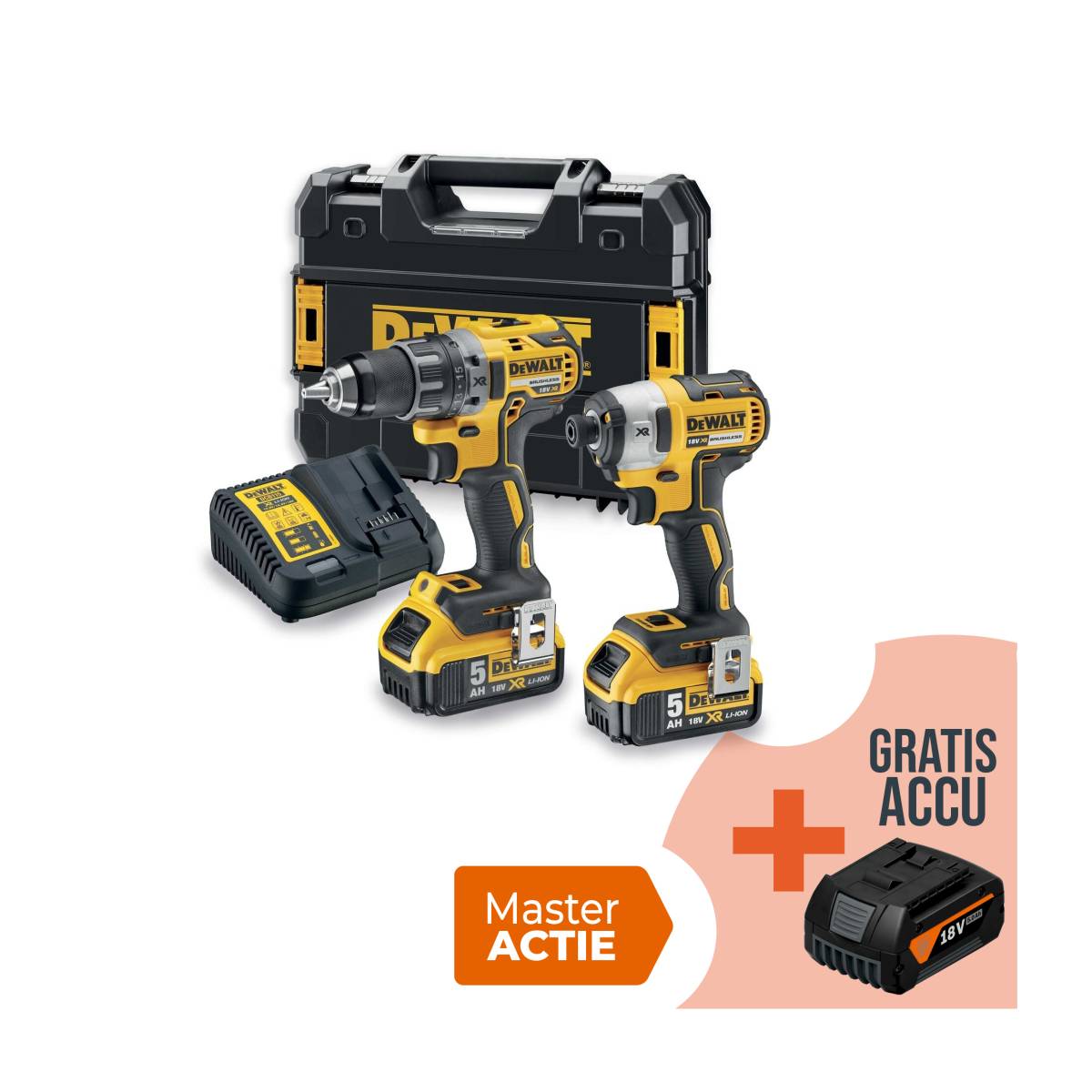 DeWalt DCK268P2T-QW, Werkzeugset 18V