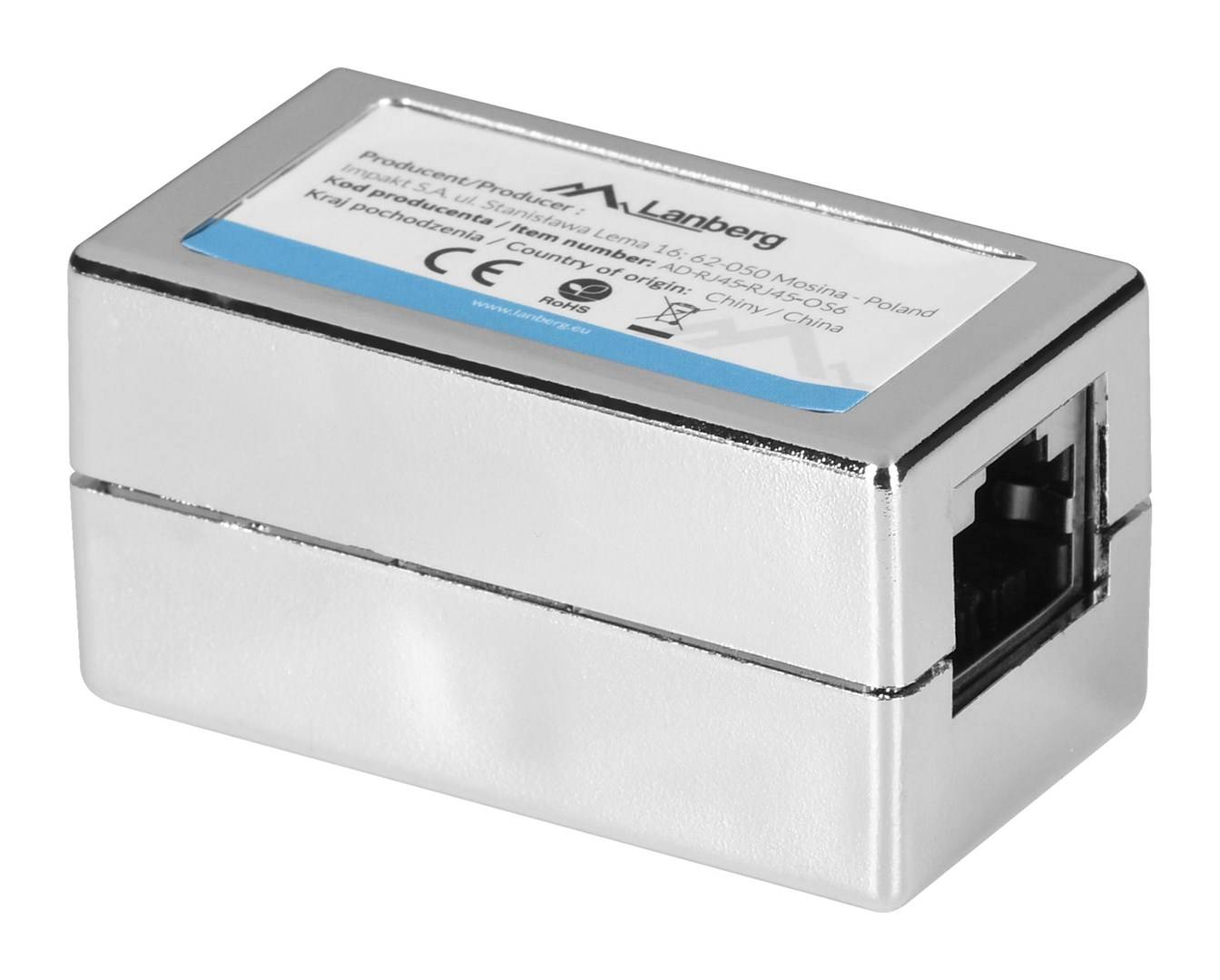 LANBERG Netzwerkadapter RJ45 (geschirmt) CAT.6 Multimedia-Technik Netzwerkzubehör