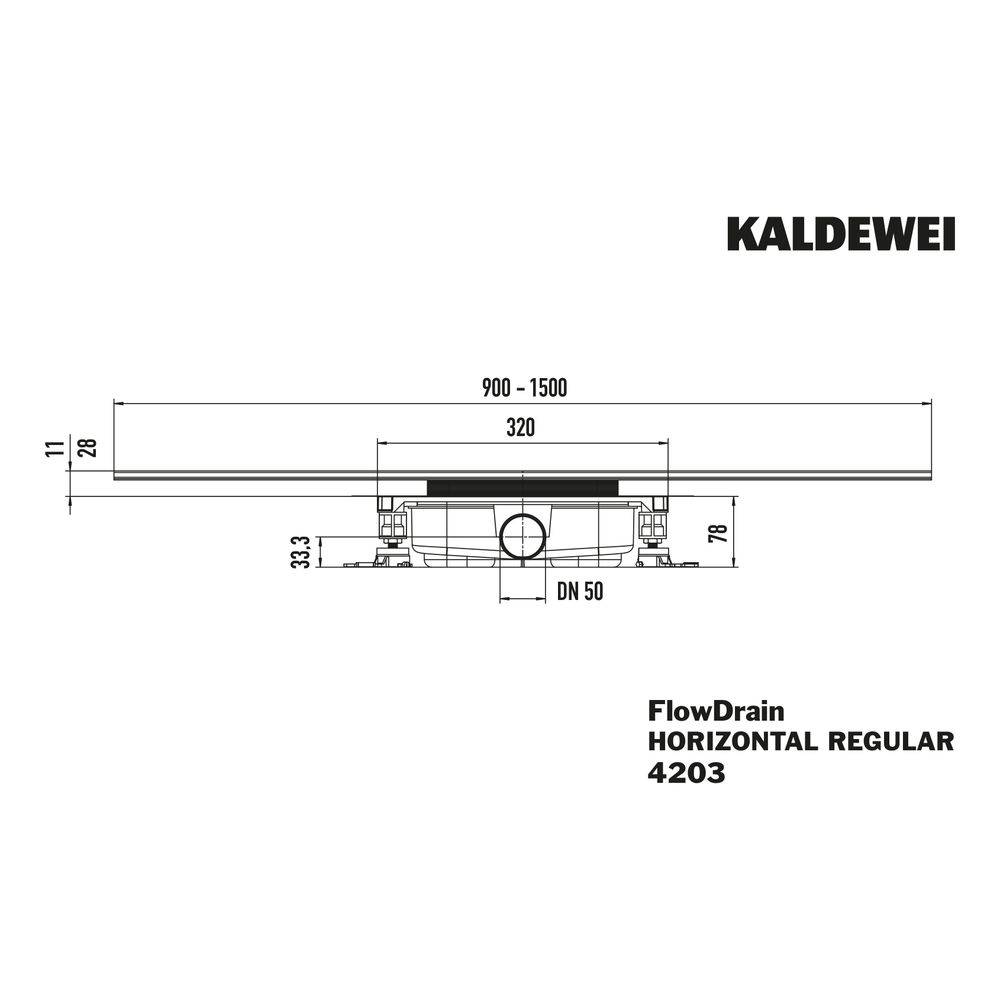 Kaldewei Ablaufgarnitur FlowDrain Horizontal Regular Modell 4203
