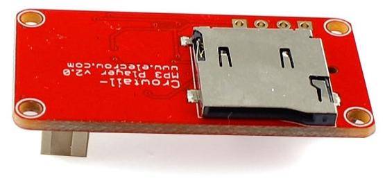 Elecrow Crowtail-MP3 Player 2.0, 24 Bit DAC, 3,5mm Ausgang, SD-Karten-Slot, JST-PH 2.0 4-Pin, 5V