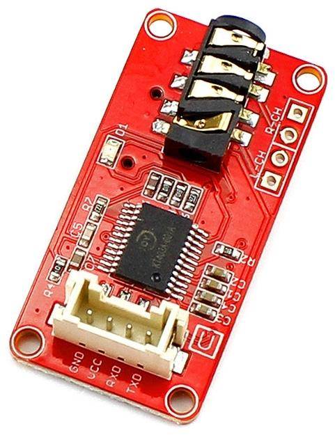 Elecrow Crowtail-MP3 Player 2.0, 24 Bit DAC, 3,5mm Ausgang, SD-Karten-Slot, JST-PH 2.0 4-Pin, 5V