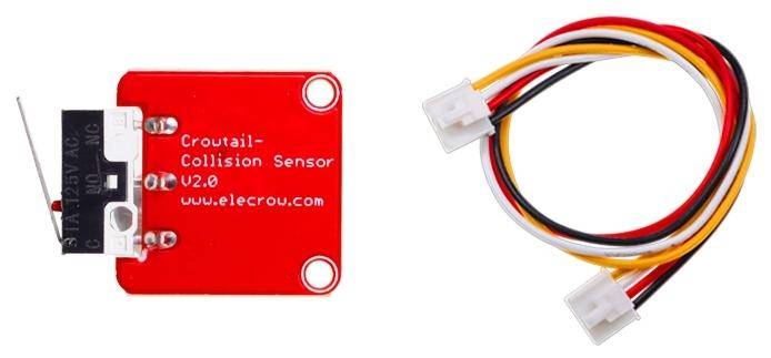Elecrow Crowtail-Collision Sensor 2.0, Kontaktsensor zur Kollisionserkennung, JST-PH 4-Pin, 3,3-5V