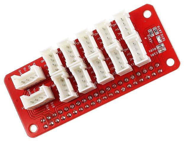 Elecrow Crowtail Stackable Shield für Raspberry Pi, GPIO 10x, IIC, UART, JST-PH 2,0 4-Pin