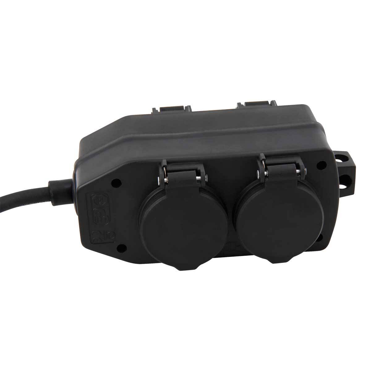 McPower - 4-fach Steckdosenblock für Außen IP44, 3m Kabel