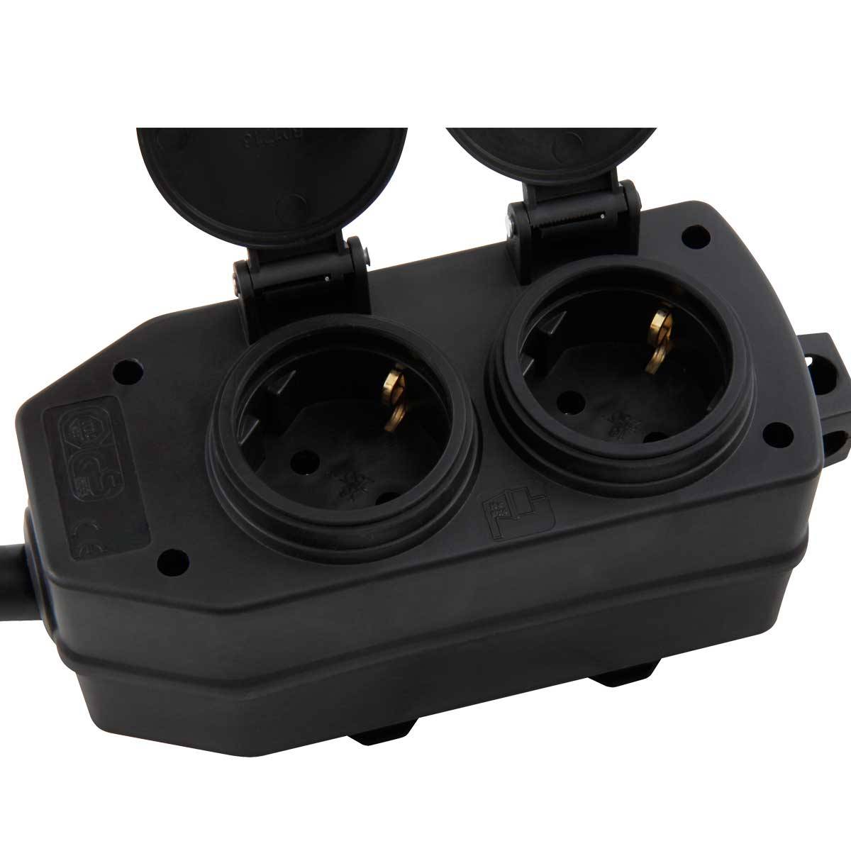 McPower - 4-fach Steckdosenblock für Außen IP44, 3m Kabel