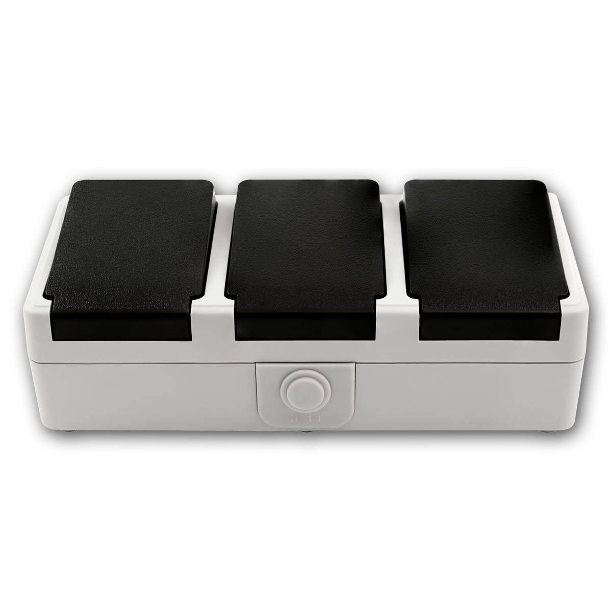McPower - Feuchtraum Dreifachsteckdose "Taff", 250V/16A IP44