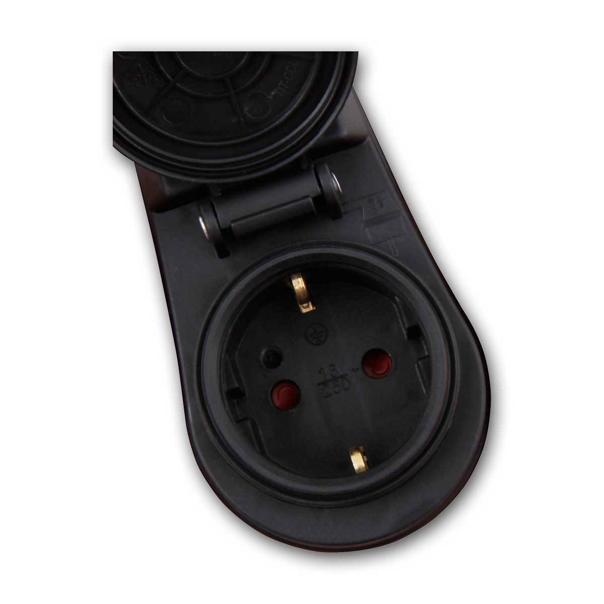 McPower - Steckdosen-Schalter für Außen IP44, 3500W 230V