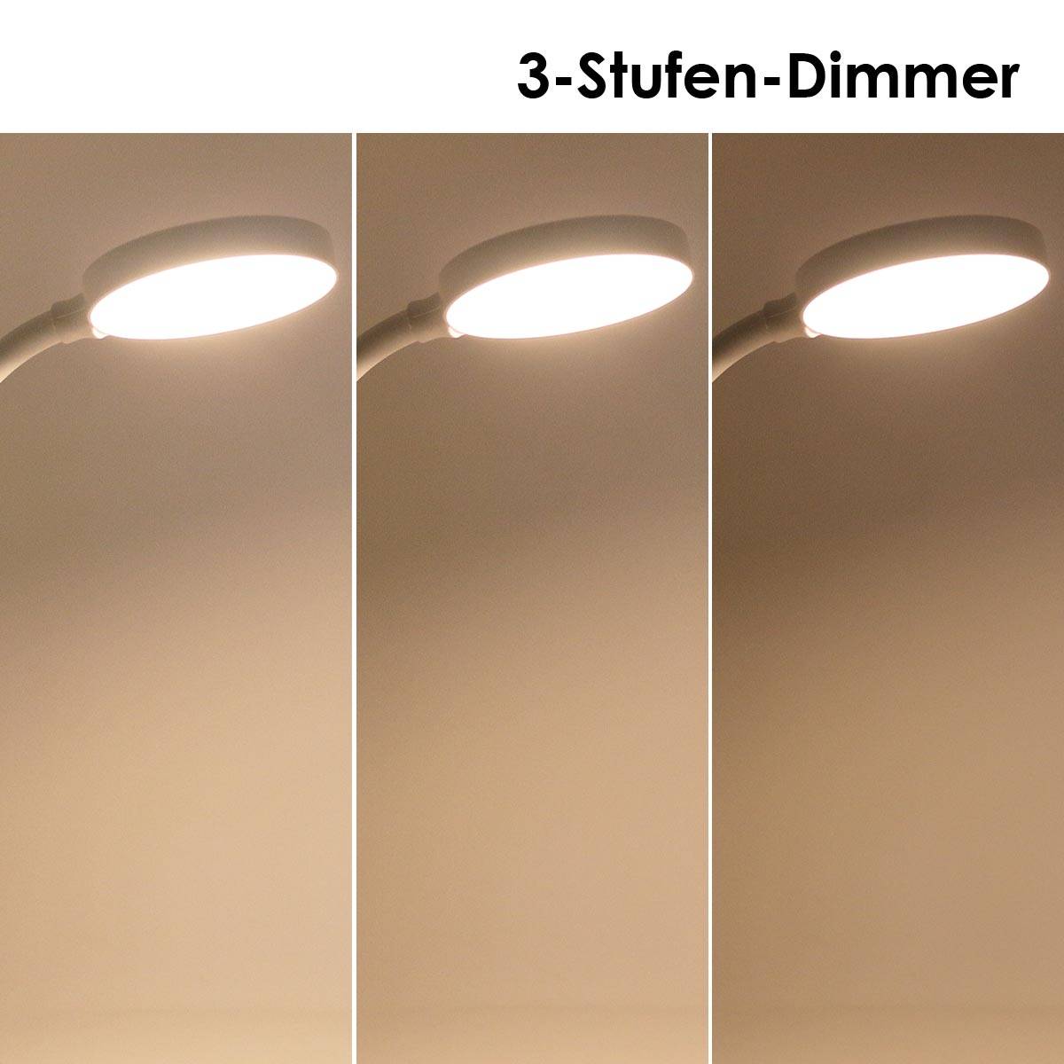 einlicht - LED Klemm-Leseleuchte HALO ws 3,3W 438lm step-dimm