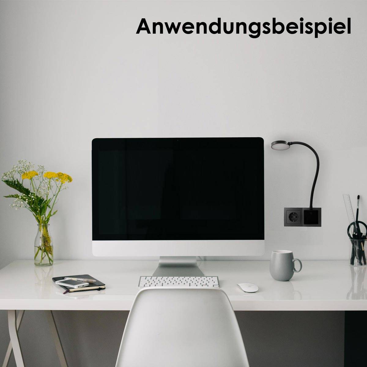 einlicht - LED Steckdosenleuchte HALO sw 3,3W 438lm step-dimm