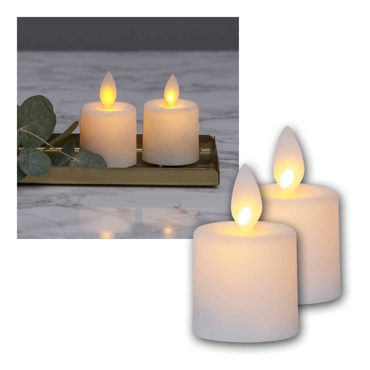 Star Trading - 2er Set Mini LED-Kerzen M-TWINKLE 6x3,8cm mi Timer